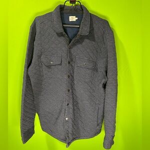 Faherty Quilted Charcoal Shirt Jacket